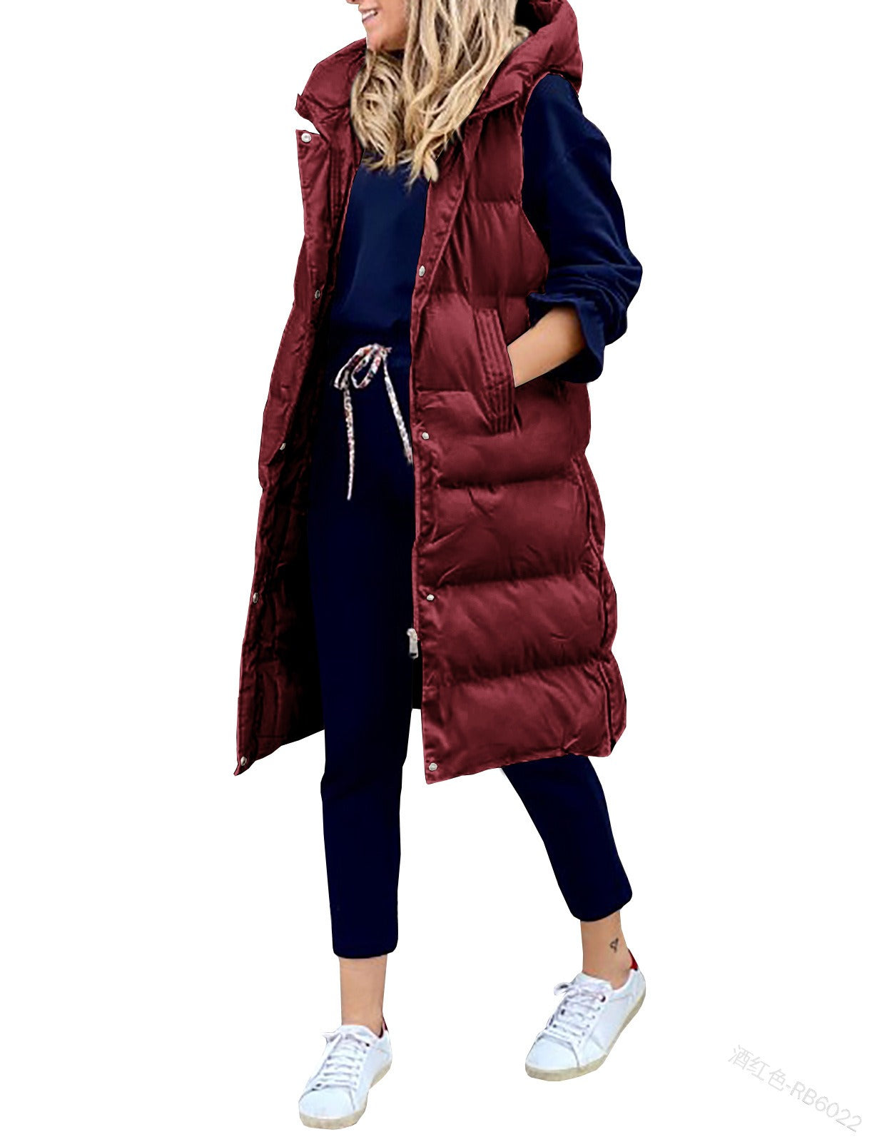 Fashionable single breasted hooded warm cotton jacket for women - Mammalook