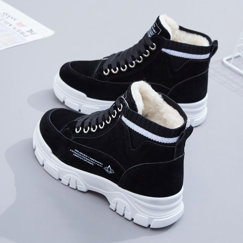 Cotton winter snow boots for women thickened and fleece ankle boots - Mammalook