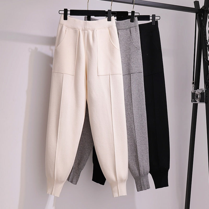 Hot sale fashion style textile fabric cotton comfortable high waist ladies girls wearing Women's Pants casual pants - Mammalook