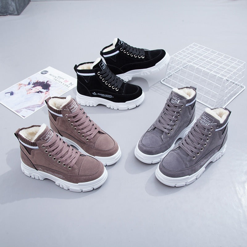 Cotton winter snow boots for women thickened and fleece ankle boots - Mammalook