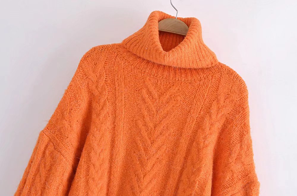 Loose and Thin Short High Neck Pullover Sweater - Mammalook