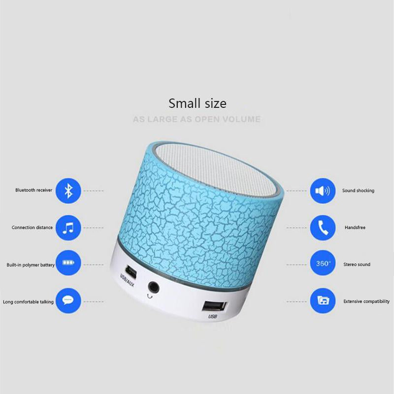 A9 LED Bluetooth Speaker Mini Speakers Hands Free Portable Wireless Speaker With TF Card Mic USB Audio Music Player - Mammalook