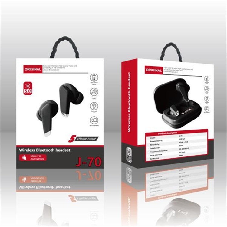 Bluetooth Headset TWS Wireless Headset 5.0 Half-In-Ear J70 Touch Wireless Sports Headset - Mammalook