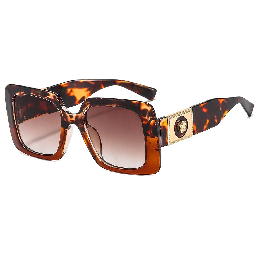 Fashionable and trendy sunglasses, internet celebrity, outdoor live streaming, sunglasses, floral box, two color glasses - Mammalook