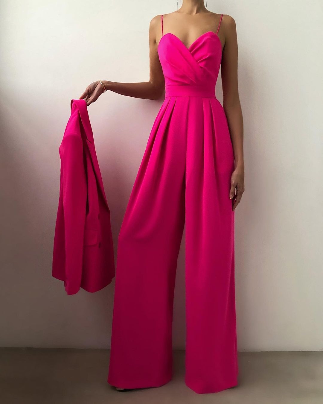 Sling waist straight tube floor mop jumpsuit - Mammalook