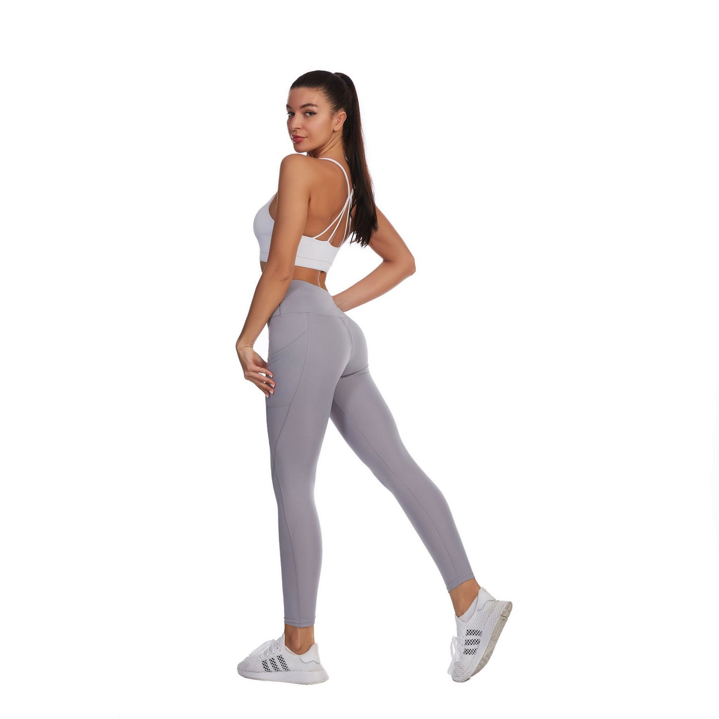 European and American High Waisted, Hip Lifting, Slimming, Fitness, Side Pockets, Sports Bottoming, Yoga Pants For Women - Mammalook
