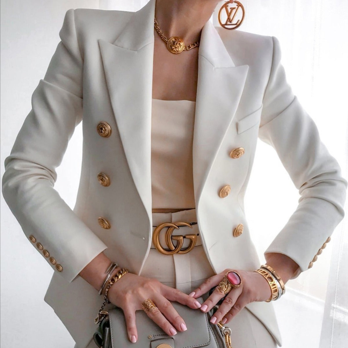 Solid Color Fashion Casual Suit Short Coat for Women - Mammalook