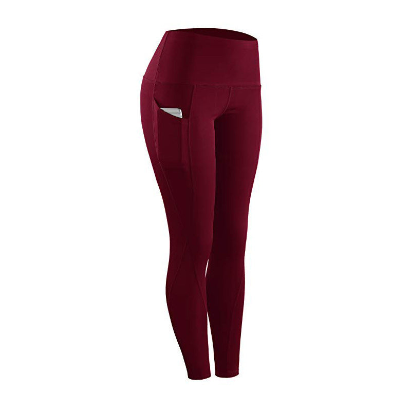 European and American High Waisted, Hip Lifting, Slimming, Fitness, Side Pockets, Sports Bottoming, Yoga Pants For Women - Mammalook