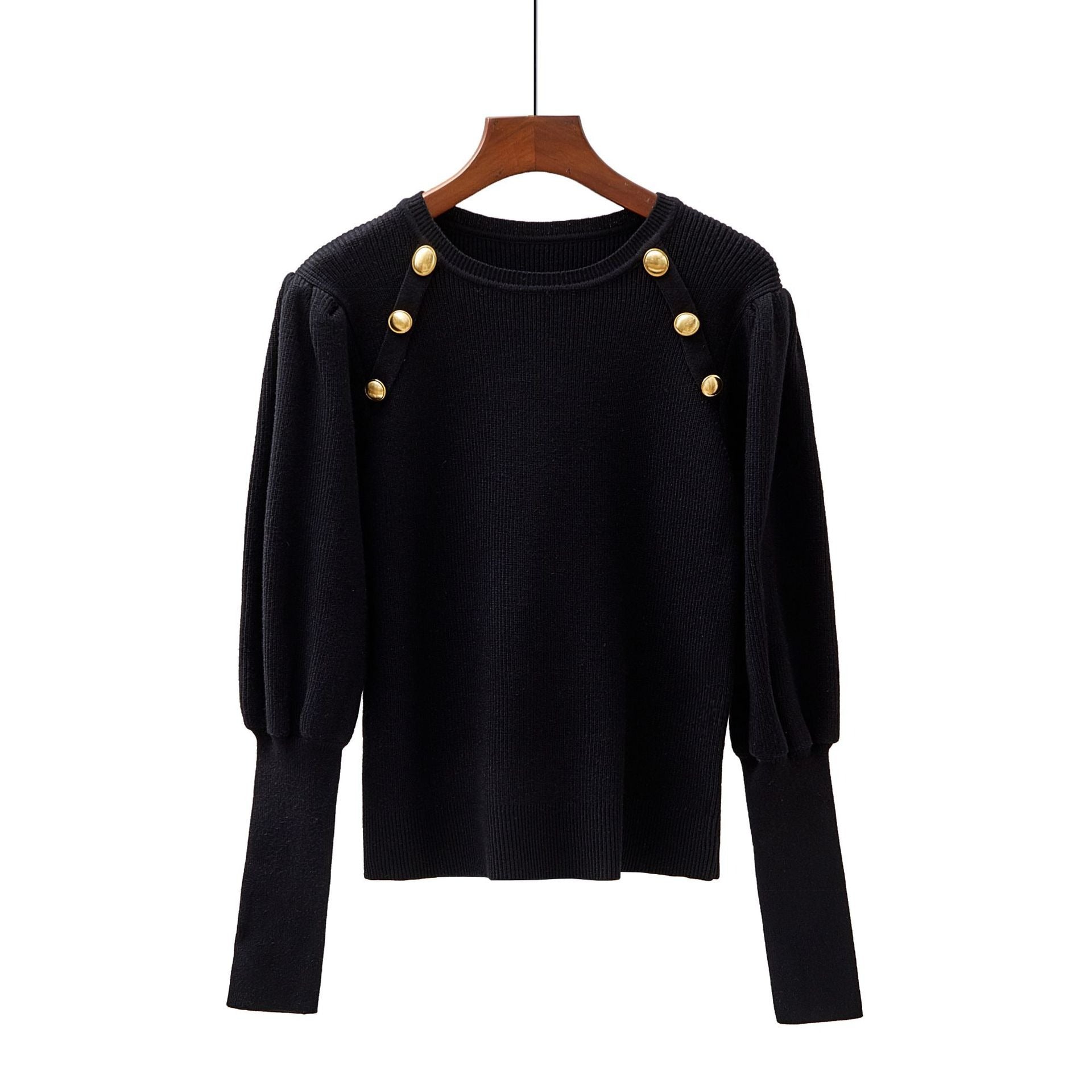 High quality puff sleeves Womens Sweaters Fashion Knitted Pullover Sweater Fall Winter Soft Female Jumper Top Jersey Pull - Mammalook