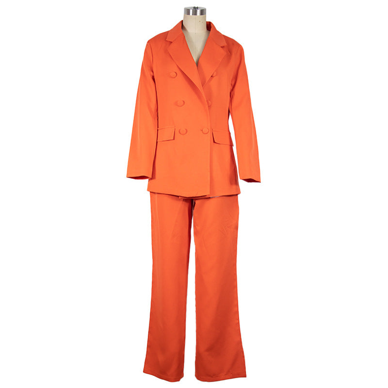 Suit Jacket with Casual Wide Leg Pants - Mammalook