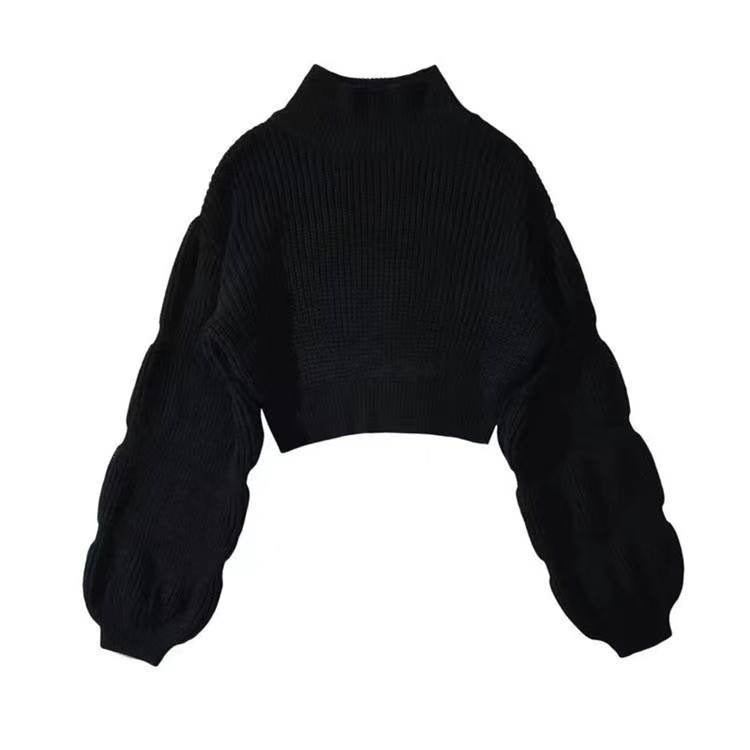 Slim Crop Top Female Elegant Short Pullover Sweaters - Mammalook