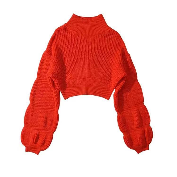 Slim Crop Top Female Elegant Short Pullover Sweaters - Mammalook