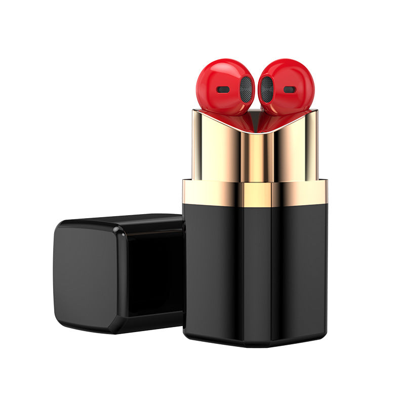 New Goddess Lipstick Headset TWS Wireless Bluetooth Headset Binaural Sports In-Ear Noise-Cancelling Macaron Headset - Mammalook