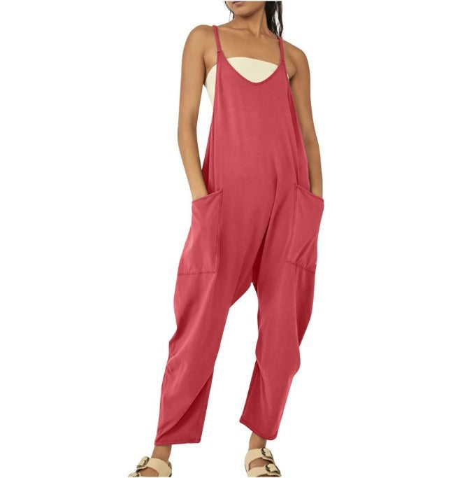 Backless Jumpsuit Ladies Girls Sports Causal Suit Custom Rompers Women Plus Size Jumpsu - Mammalook