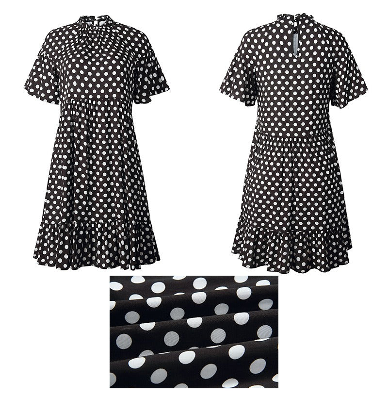 Dot Dress – Short Sleeve Elegant Casual Outfit