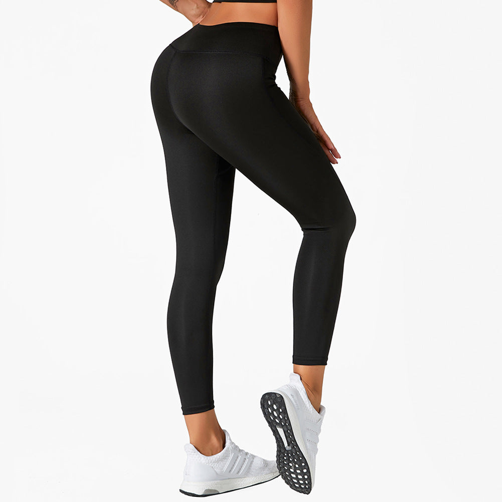 Fitness Running Shock proof Sports Bra Breathable Sweat wicking Gathering Quick drying Top Vest Tight Yoga Pants Set - Mammalook