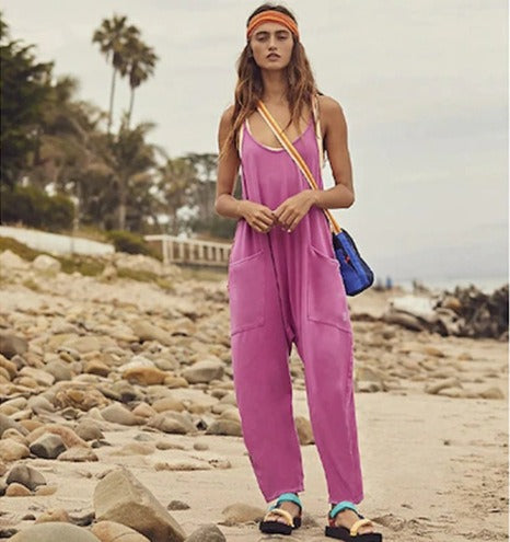 Backless Jumpsuit Ladies Girls Sports Causal Suit Custom Rompers Women Plus Size Jumpsu - Mammalook