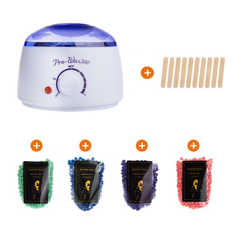 Electric Wax Heater Professionel Hand Feet Body Hair Removal Machine Hand Waxing Paraffin Epilator Mini SPA Wax pot kit - Mammalook