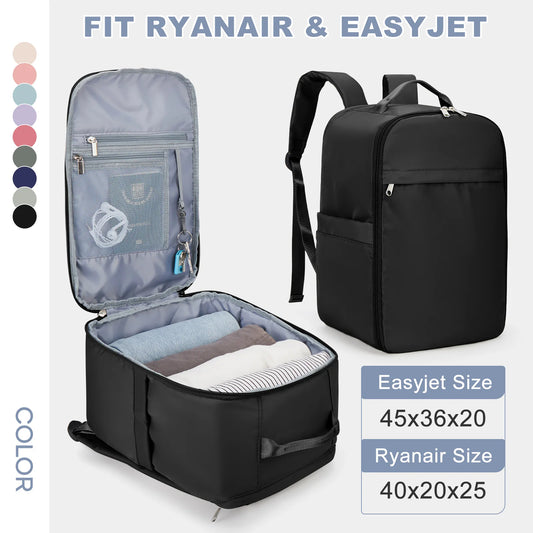 Ryanair Backpack 40x20x25 Cabin Bag, Hand Luggage Travel Backpack for Easyjet Cabin Bag 45x36x20, Laptop Backpack for Women/Men - Mammalook
