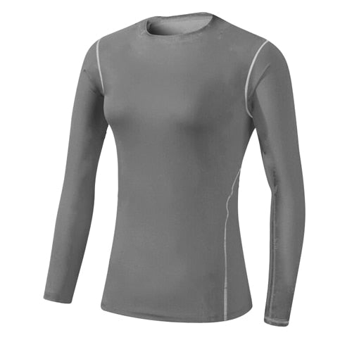 Base Layer Fitness Sport Shirt Quick Dry Women long Sleeves Top Gym jogging lady T-shirt Train Workout Clothing White Yoga Shirt - Mammalook