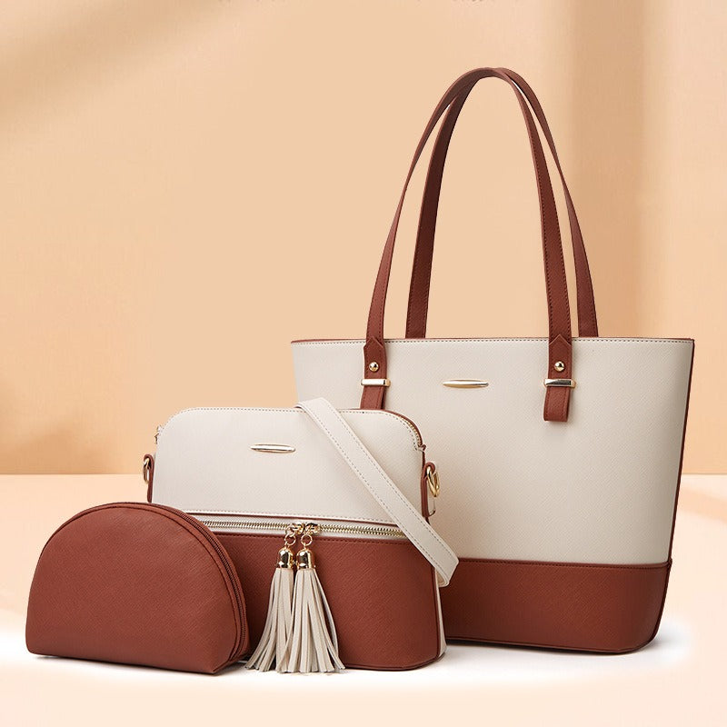 New Style Mother and Child Bag Atmosphere Three Piece Set One Shoulder Diagonal Straddle Handheld Women's Bag - Mammalook