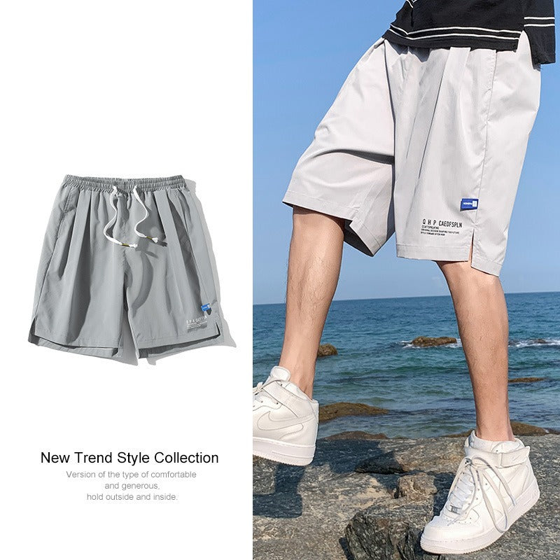 Ice Silk Shorts Mens Summer Thin Outwear Quick Drying Casual Pants Mens Five Point Trend Beach Basketball Sports Pants - Mammalook