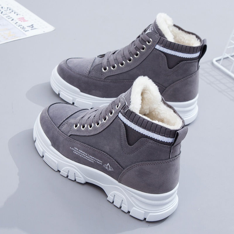 Cotton winter snow boots for women thickened and fleece ankle boots - Mammalook
