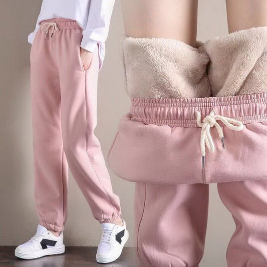 Winter Women Gym Sweatpants Workout Fleece Trousers Solid Thick Warm Winter Female Sport Pants Running Pantalones Mujer - Mammalook