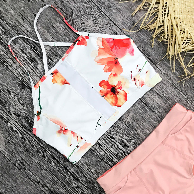 Sexy High Waist Bikini Swimwear Women Swimsuit Push Up Biquini Bathing Suit High Neck Bikinis Women Summer Beach Wear - Mammalook
