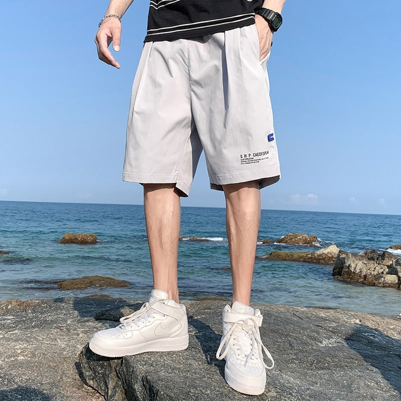 Ice Silk Shorts Mens Summer Thin Outwear Quick Drying Casual Pants Mens Five Point Trend Beach Basketball Sports Pants - Mammalook