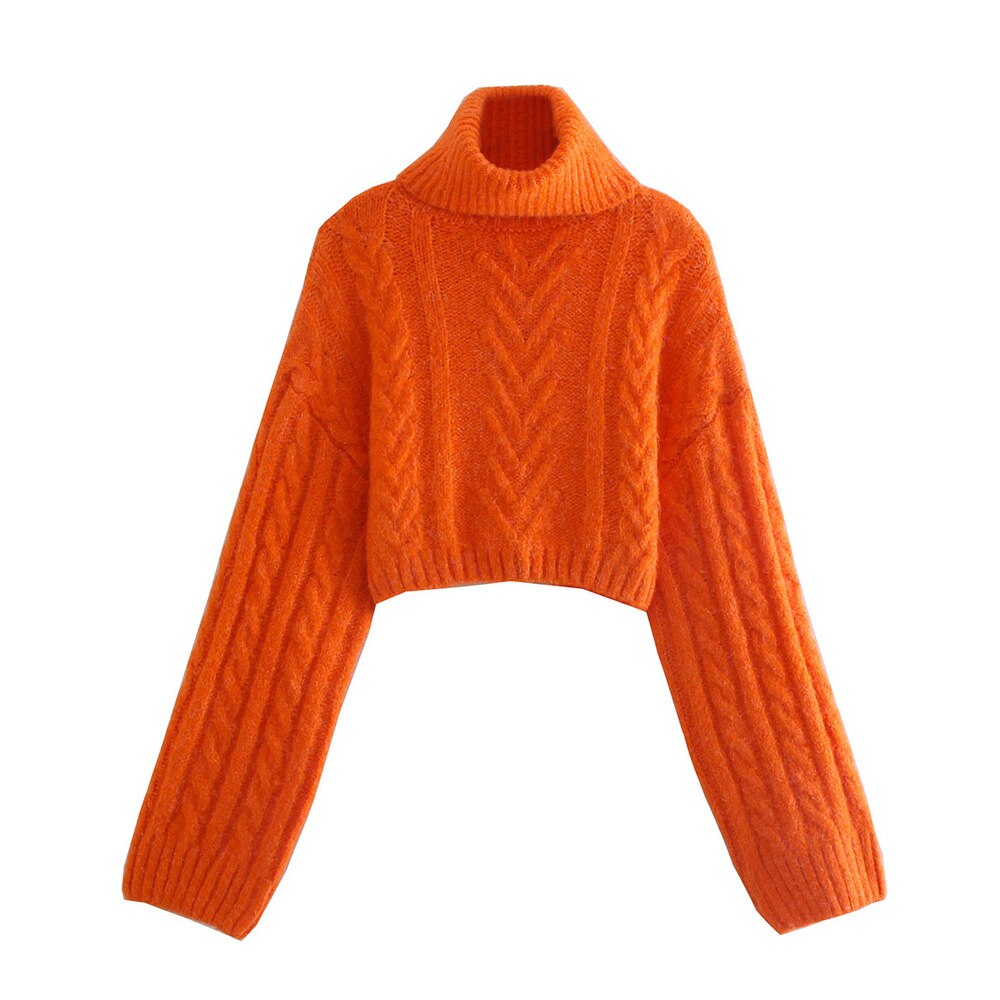 Loose and Thin Short High Neck Pullover Sweater - Mammalook