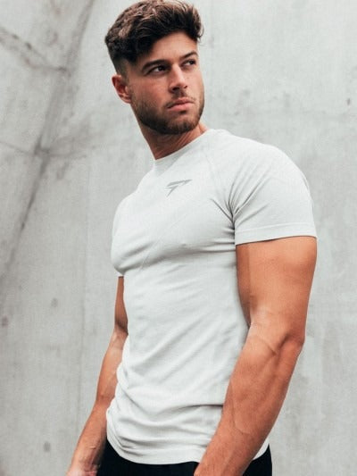 Fitness Brother Mens Running Sports Slim Fit Short Sleeve Quick Drying Clothes Milk Silk Quick Drying Training T shirt - Mammalook