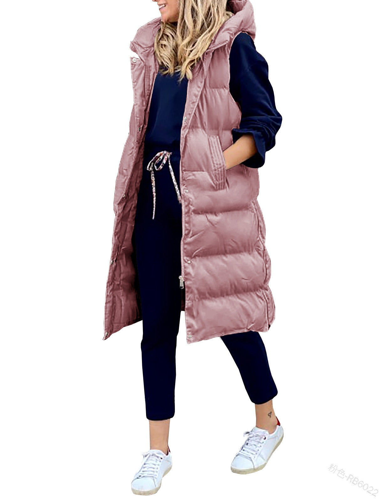 Fashionable single breasted hooded warm cotton jacket for women - Mammalook