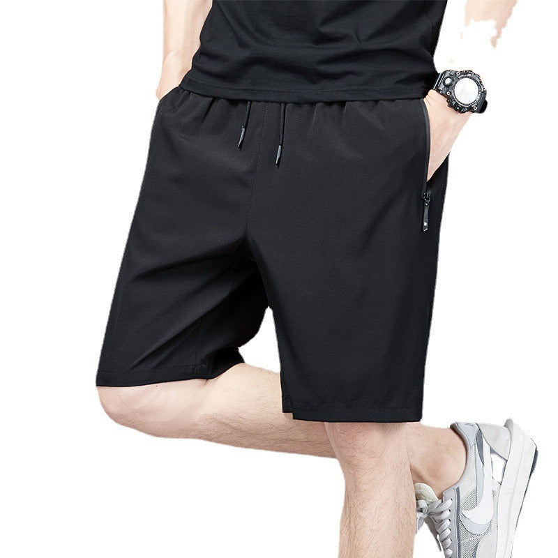 Mens Summer Ice Silk Quick Drying Shorts Lightweight, Breathable, Four sided Elastic Large Size Trendy Air Conditioning Shorts - Mammalook