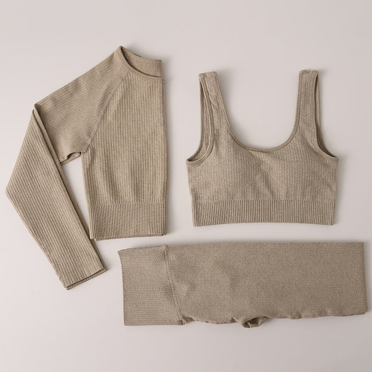 Women Gym Clothing Female High Waist Yoga Pants Tracksuit Women Fitness Clothing 2 Piece Set - Mammalook