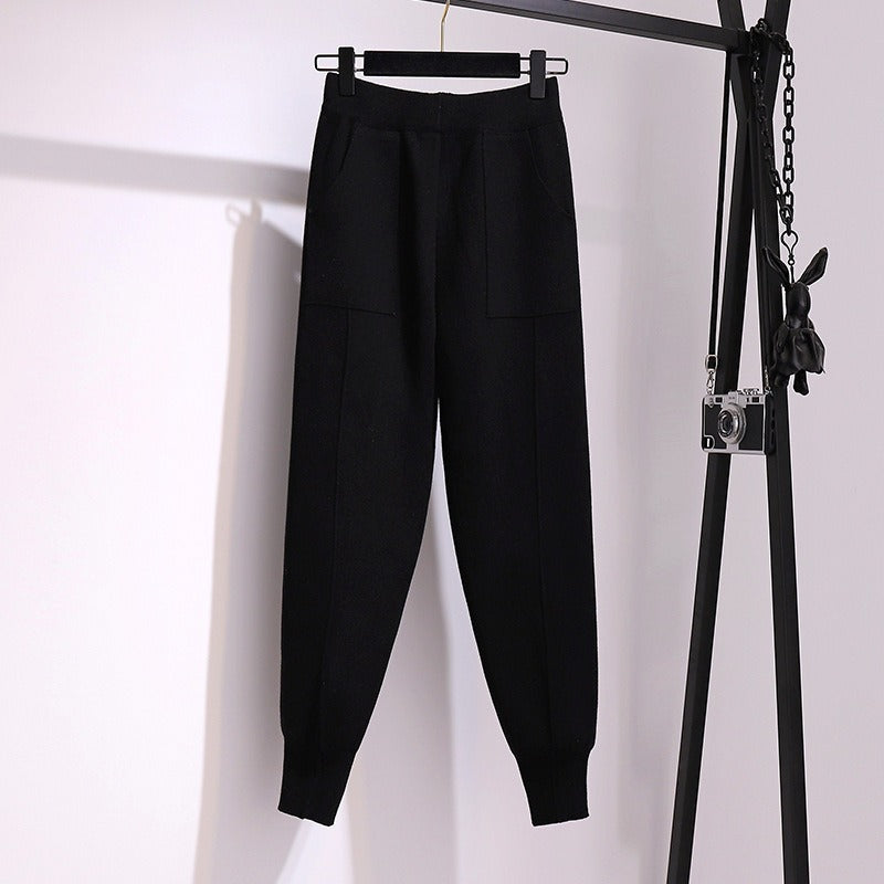 Hot sale fashion style textile fabric cotton comfortable high waist ladies girls wearing Women's Pants casual pants - Mammalook
