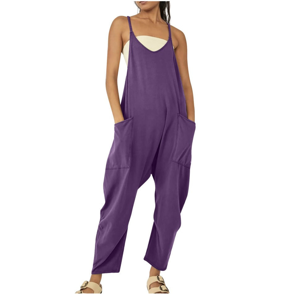 Backless Jumpsuit Ladies Girls Sports Causal Suit Custom Rompers Women Plus Size Jumpsu - Mammalook