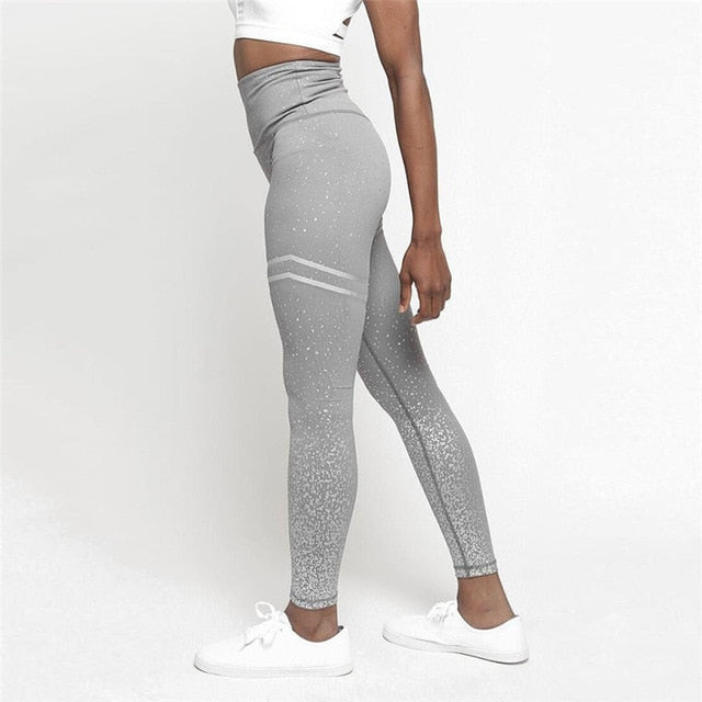 Point Print Leggings Women Graffiti Print Trouser Sexy High Waist Pants Fitness Clothing For Women - Mammalook