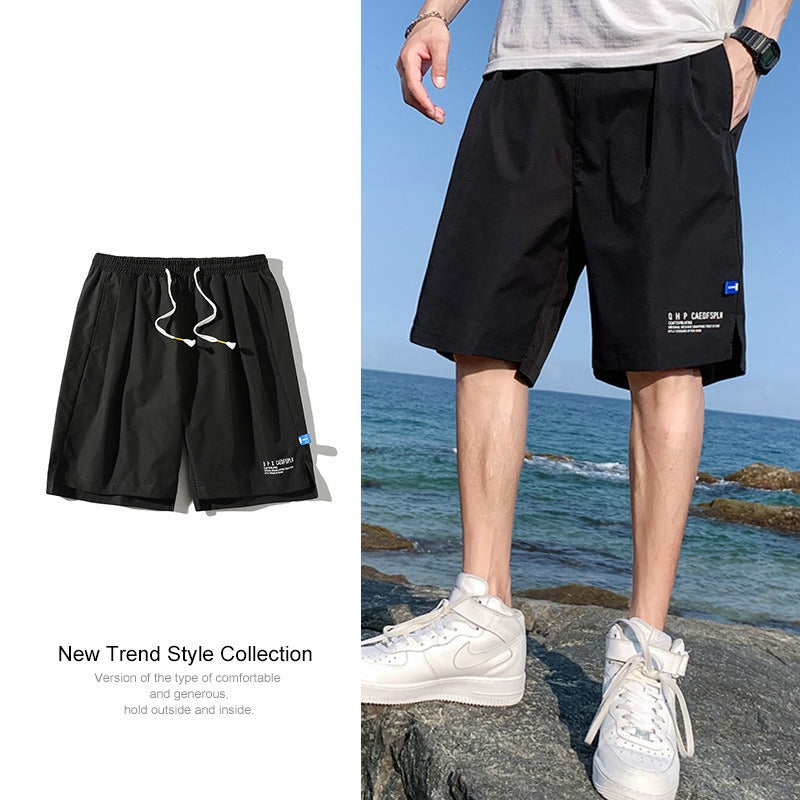 Ice Silk Shorts Mens Summer Thin Outwear Quick Drying Casual Pants Mens Five Point Trend Beach Basketball Sports Pants - Mammalook
