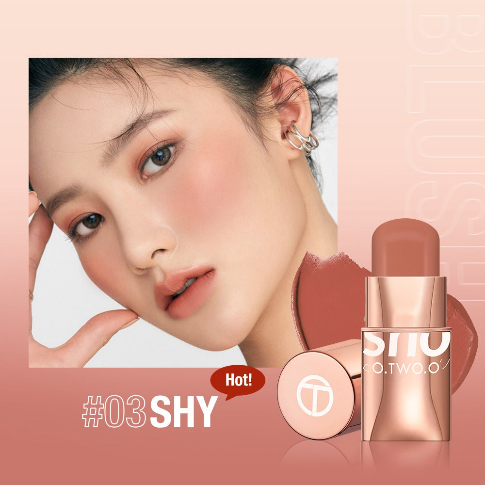 Vigorous and smooth powder blusher cream can improve the appearance and highlight the natural nude makeup powder blusher stick makeup SC049 - Mammalook