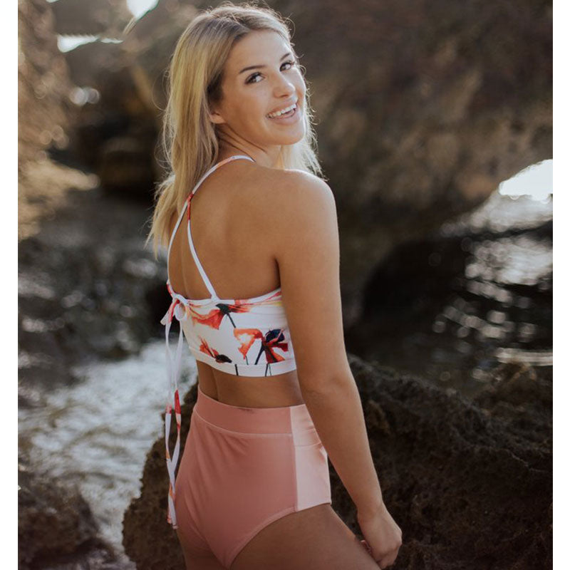 Sexy High Waist Bikini Swimwear Women Swimsuit Push Up Biquini Bathing Suit High Neck Bikinis Women Summer Beach Wear - Mammalook