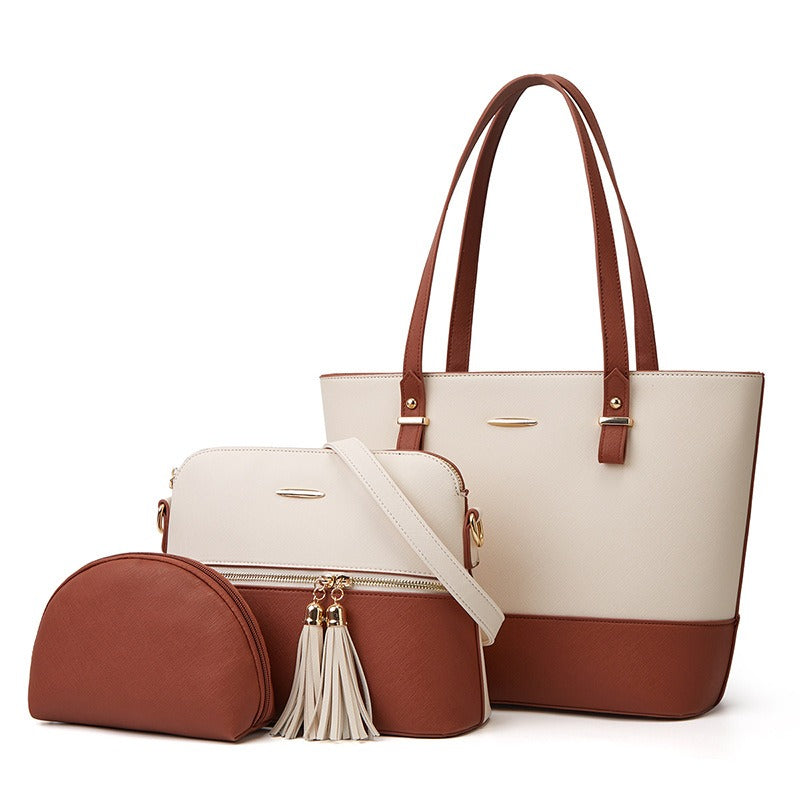 New Style Mother and Child Bag Atmosphere Three Piece Set One Shoulder Diagonal Straddle Handheld Women's Bag - Mammalook