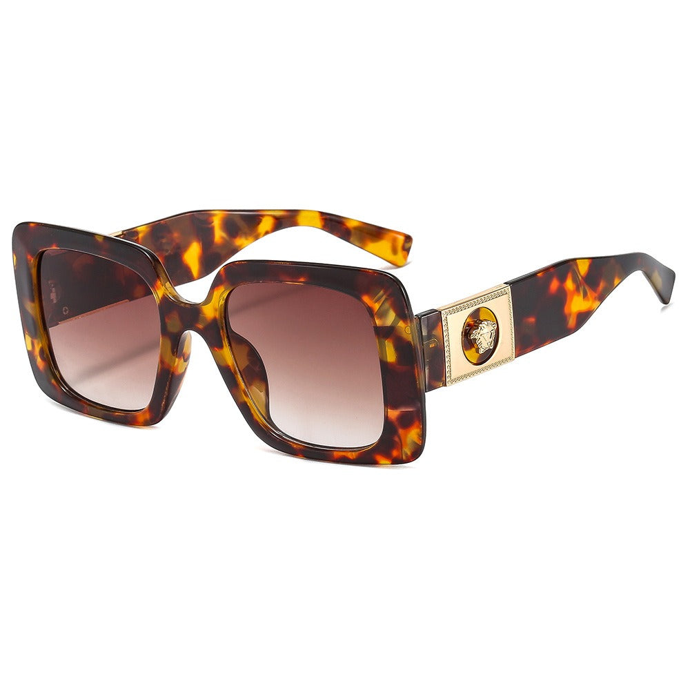 Fashionable and trendy sunglasses, internet celebrity, outdoor live streaming, sunglasses, floral box, two color glasses - Mammalook