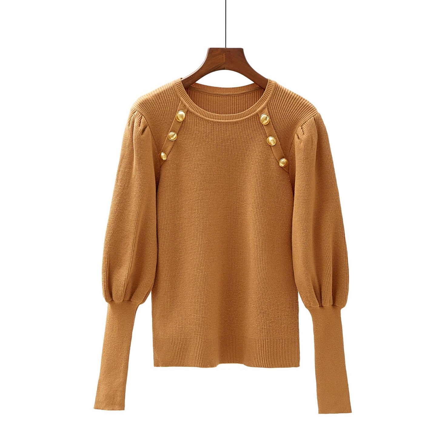 High quality puff sleeves Womens Sweaters Fashion Knitted Pullover Sweater Fall Winter Soft Female Jumper Top Jersey Pull - Mammalook