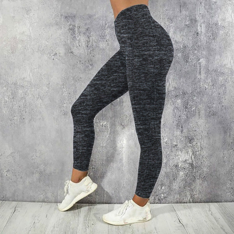 Women's High Waist High Elastic Side Pocket Multicolor Sports Running Fitness Yoga Leggings - Mammalook