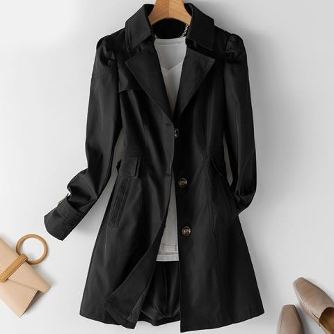 New trench coat for women, slim fit Korean version jacket, spring and autumn oversized versatile top for women - Mammalook