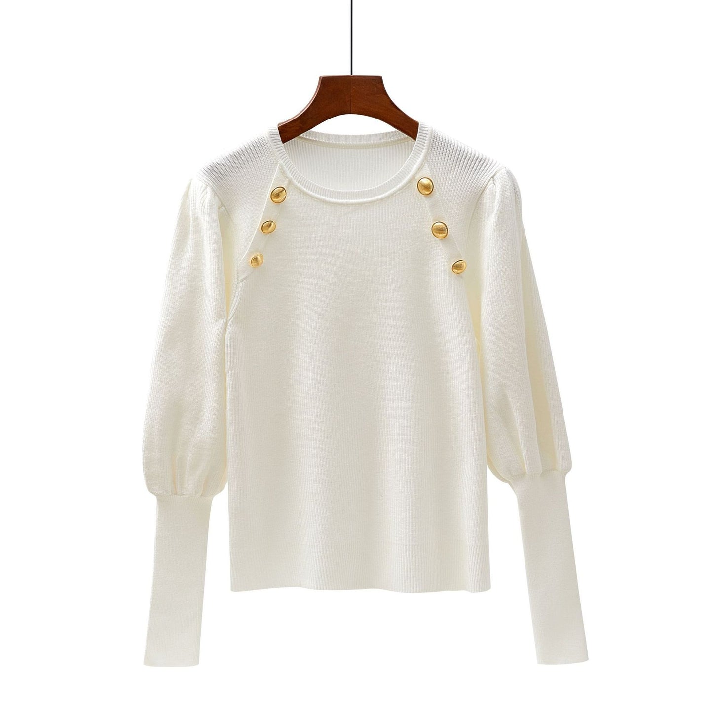 High quality puff sleeves Womens Sweaters Fashion Knitted Pullover Sweater Fall Winter Soft Female Jumper Top Jersey Pull - Mammalook