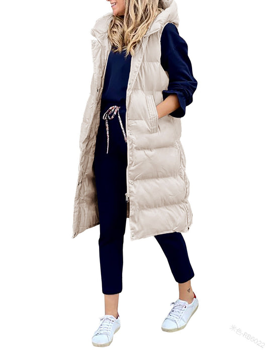 Fashionable single breasted hooded warm cotton jacket for women - Mammalook