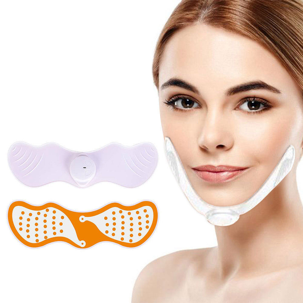 EMS Face Lifting Machine Facial Muscle Stimulator V Face Slimming Exerciser EMS Massager For Face With Gel Pads Skin Lift Tools - Mammalook