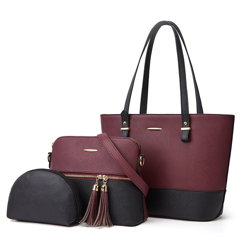 New Style Mother and Child Bag Atmosphere Three Piece Set One Shoulder Diagonal Straddle Handheld Women's Bag - Mammalook